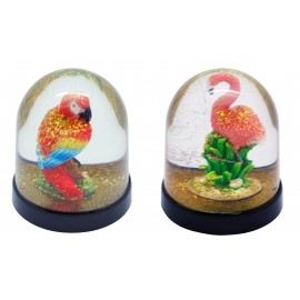 Waterball plastic, assorted flamingo and parrot design