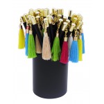 Black pencils with colored tassels attribute, x 36 pcs