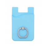 Adhesive silicone card holder with phone ring, x 24 pcs