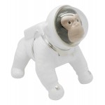 Tirelire singe cosmonaute en céramique blanche