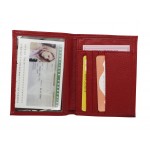Leather card wallet assorted colors x 6 pcs