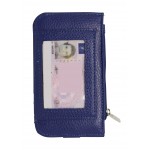 Etui porte-cartes porte-monnaie avec pression en cuir, coloris assortis X12