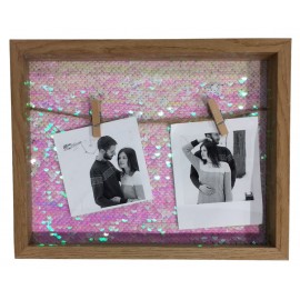 Photo holder with 2 glitter clips x6