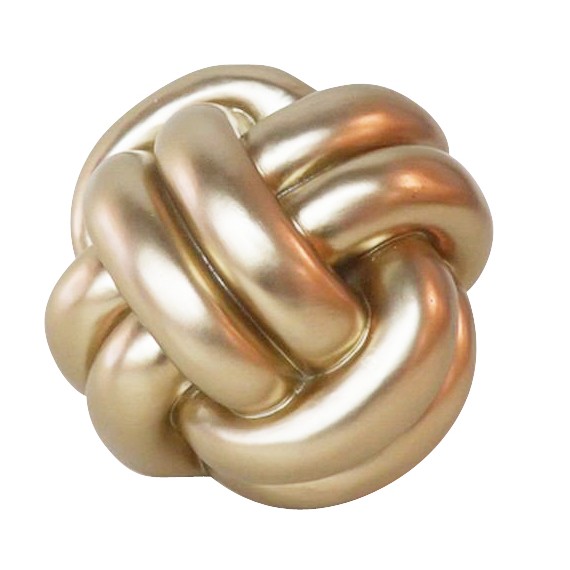 Gold poly saving bank knot shaped