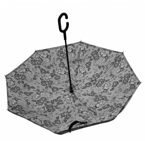 Parapluie inversé dentelle noire et blanche