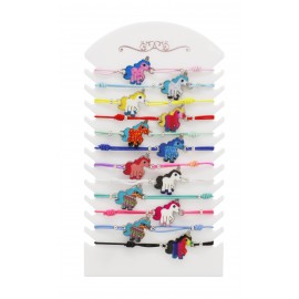 Unicorn bracelet assorted colors x 12