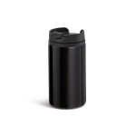 Insulated black steel mug, 310 ml