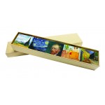 Coffret de 5 magnets en acrylique, thème klimt, Van Gogh et Monet, assortis x 6 pcs