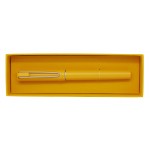 Mat colored metal roller pen, with individual colored box, 5 colors