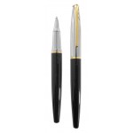 Black laquered roller pen, gold and silver finishes