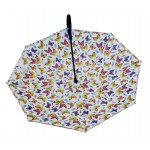 Reversed umbrella, butterflies design