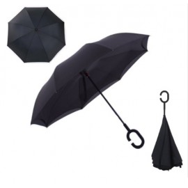 Parapluie inversé modèle uni noir