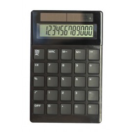 Calculatrice noire 12 chiffres, solaire