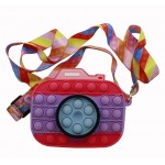 Mini sac enfant en silicone "caméra" couleurs assorties