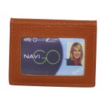 Porte cartes crédit + pass navigo en cuir