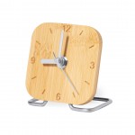 Horloge en bambou et métal,une pile AAA non incluse